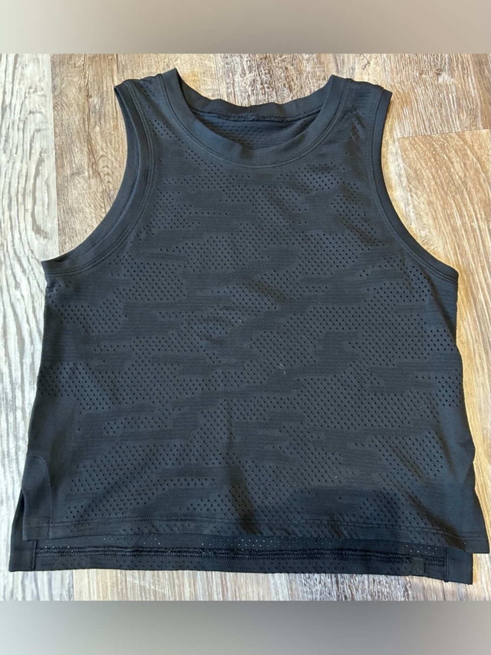 lululemon athletica Black Perforated Tank Top